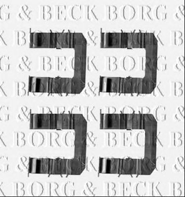 BORG & BECK bbk1252 -  Комплектующие, колодки дискового тормоза